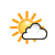Tagsymbol, Symbolcode "b", überwiegend sonnig