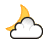 Nachtsymbol, Symbolcode "nc", Sonne und Wolken