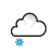 Nachtsymbol, Symbolcode "nn", Sonne, Wolken, Schneeschauer